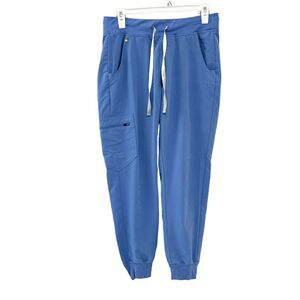FIGS Ceil Blue Scrub Pants Joggers Womens Small S Petite 27" Inseam Technical
